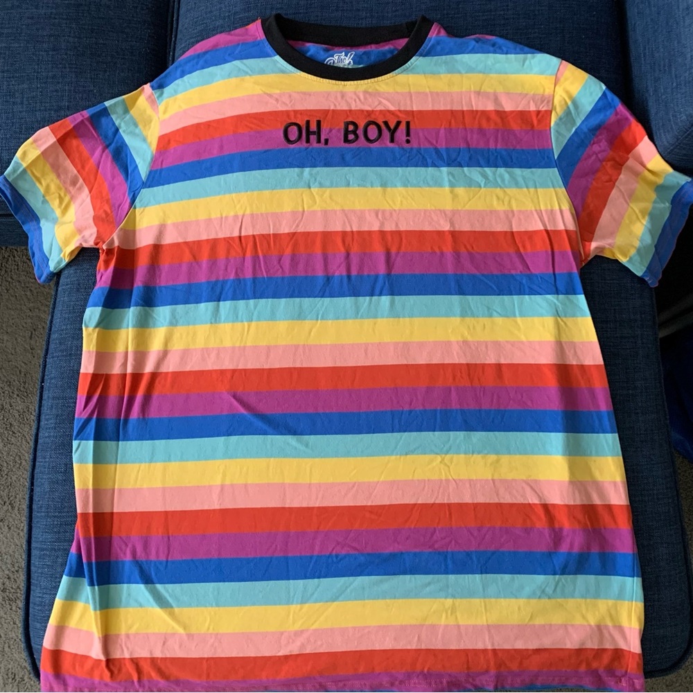 DISNEY - THE LOST BROS Oh Boy Mickey Rainbow T-shirt